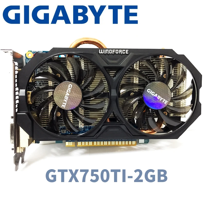 Gigabyte GVI 750TOC 2GI GTX750TI GTX 750TI 2 ГБ 2G D5 DDR5 128 бит ПК настольные видеокарты компьютерные