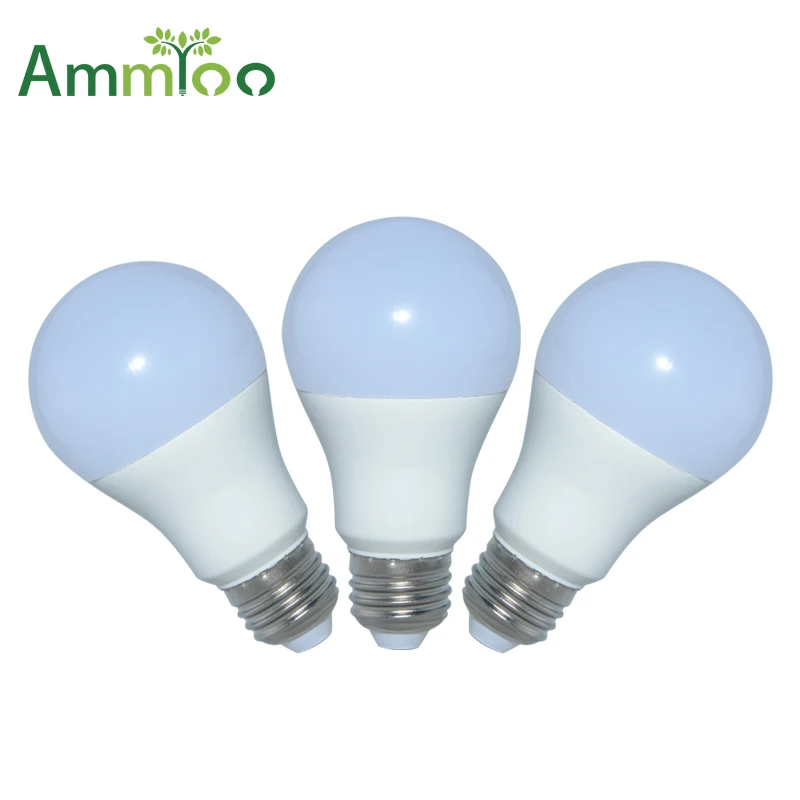 Ammtoo светодиодные лампочки E27 AC110V 220 В 240 В 5.5 Вт 9 Вт 11 Вт 15 Вт постоянного тока IC реальная Мощность свет лампы высокой Яркость лампада LED