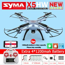 Syma X5HW FPV RC Quadcopter RC Drone with WIFI Camera 2.4G 6-Axis VS Syma X5SW Upgrade Drones RC Helicopter Toys with 5 battery
