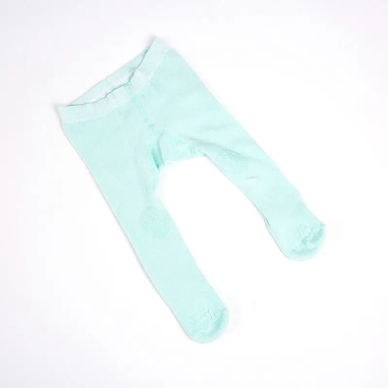 Стильные Детские для новорожденных малышей колготки для девочек хлопок стрейч утепленные штаны 0-24 м - Цвет: Light blue