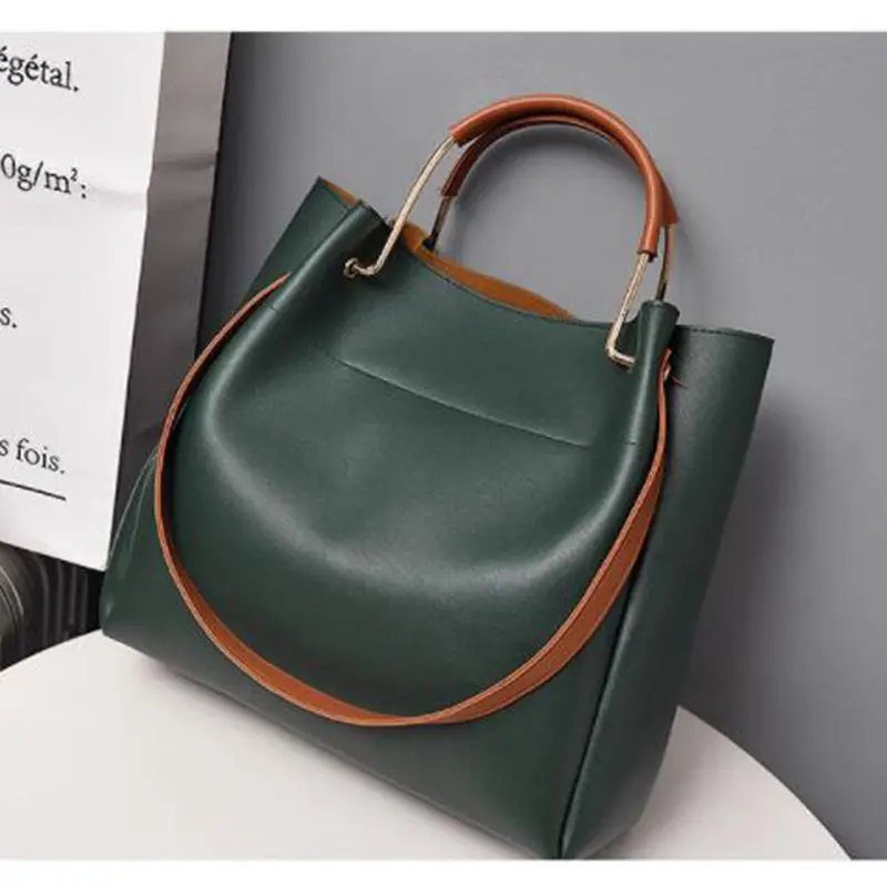 

Fashion Female Shoulder Bag Leather Women Handbag Simple Style Messenger Bag Top-handle Large Capacity Hand Bags LW-354