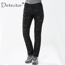 Детектор женские камуфляжные теплые водонепроницаемые брюки для туризма тактические флисовые брюки женские зимние тактические отслеживание рыбы во время рыбалки брюки