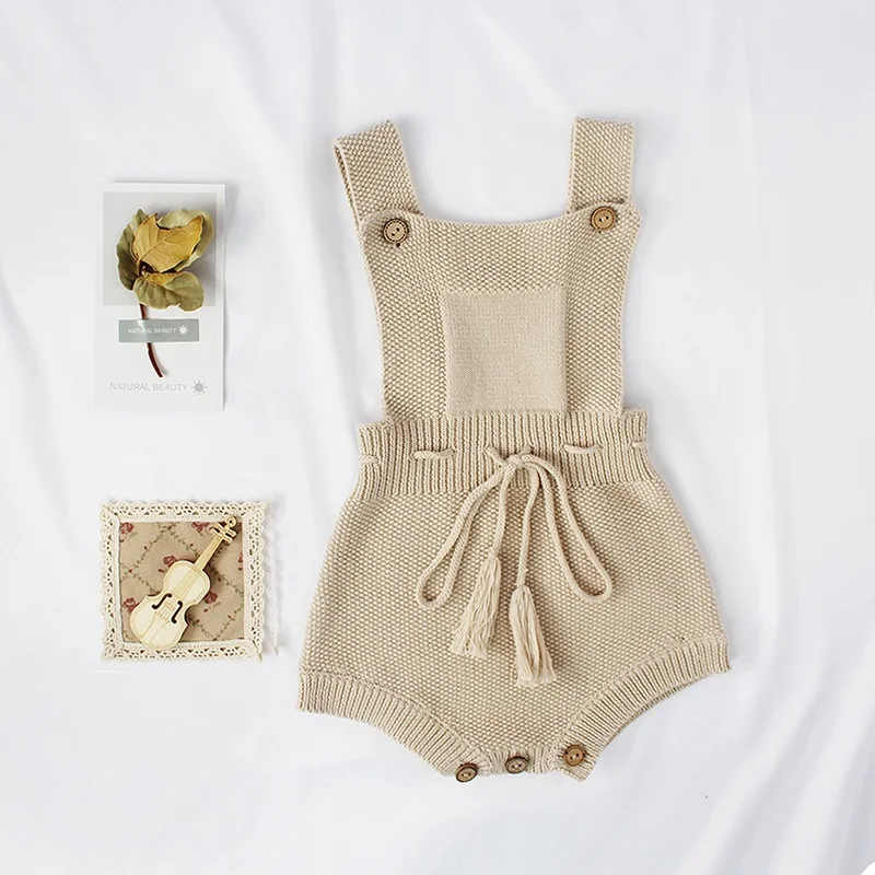 Baby Girls Clothes Rompers 1-3Yrs Baby Knitted Romper Set Infant Newborn Baby Girl Jumpsuit Cotton Baby Jumpsuit For Girls