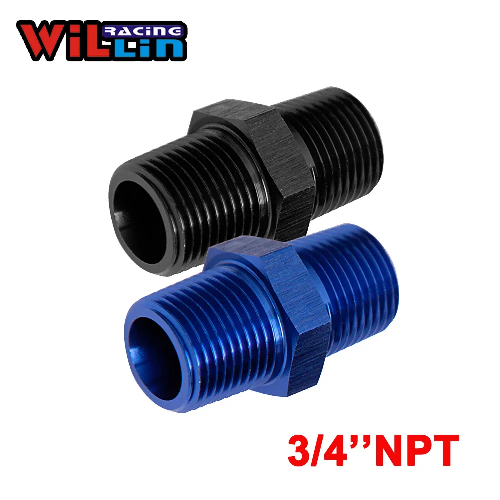 Willin 2pcs/pack Aluminum 3/4'' Npt Male To 3/4'' Npt Male Aluminum