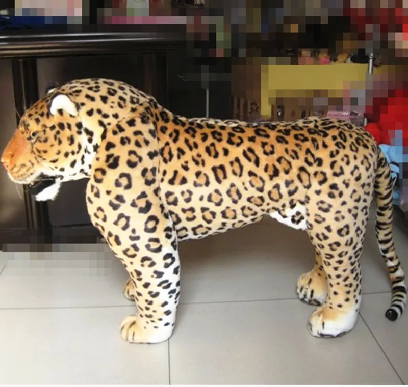 huge lovely leopard toy plush simulaiton big leopard doll standing leopard doll birthday gift