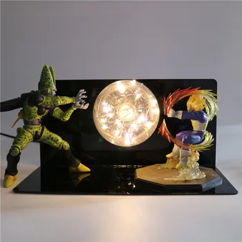 

Dragon Ball Z 3D Bedside Decorative Lamp DBZ Vegeta vs Cell Luminaria Baby Kids LED Night Light Children Table Lamp for Bedroom