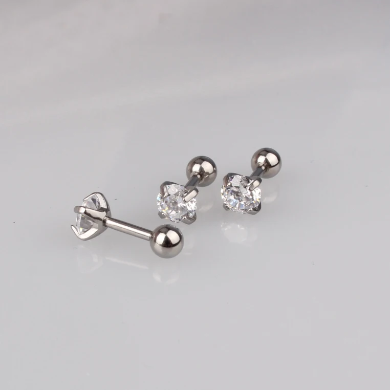 Buy G23 Titanium Crystal Zircon 16g Barbell Ear