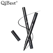 QiBest Водонепроницаемый карандаш для глаз длительный Delineador Черный Eye Liner Pen тонких линий Косметика быстрый сухой макияж Q1627