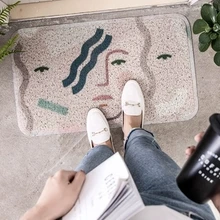 AIBOULLY 45*75cm60*90 см скандинавский минималистичный дверной проем проволочные Коврики Спальня фойе dedusting дверь для ванной передней Противоскользящий водонепроницаемый коврик