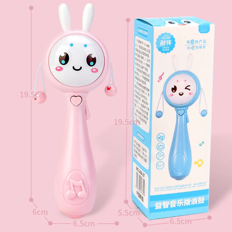 Muti-function Baby Bunny Rattles & Teether Kids Tumbler Doll Baby Toys Bell Music Learning Education Toys Gifts Baby Toys