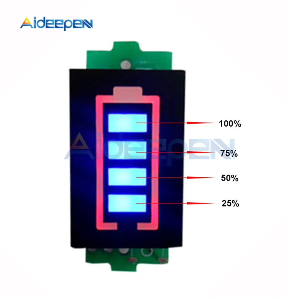 

4S 4 Series Lithium Battery Capacity Indicator Module 16.8V Blue Display Electric Vehicle Battery Power Tester Battery Indicator