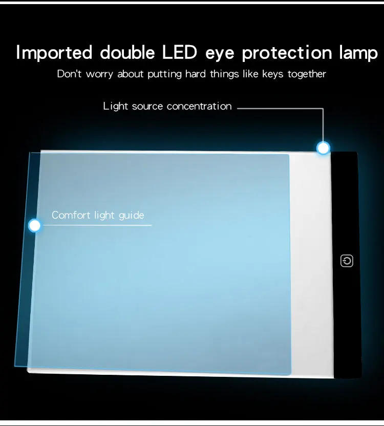 Shirliben светодиодный алмаз живопись свет Pad Lightpad доска алмазные аксессуары для рисования Наборы инструментов A4 рисунок, графика контейнер для таблеток