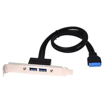 

USB 3.0 Back Panel Expansion Bracket to 20-Pin Header Cable (2-Port)