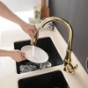 Gold Kitchen Faucets Silver Single Handle Pull Out Kitchen Tap Single Hole Handle Swivel Degree Water Mixer Tap Mixer Tap 866011 ► Photo 2/6