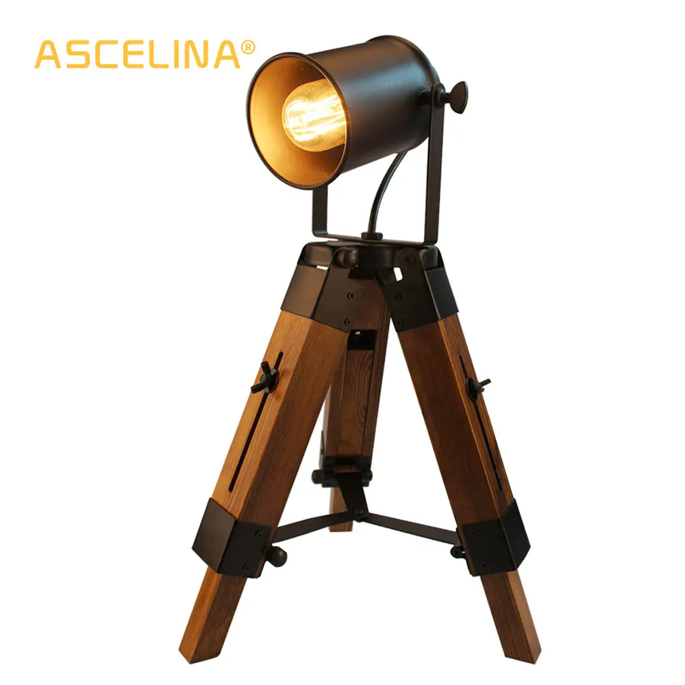  Loft Table Lamp ASCELINA American Retro Creative LED Desk Lamps Adjustable Vintage table light for 