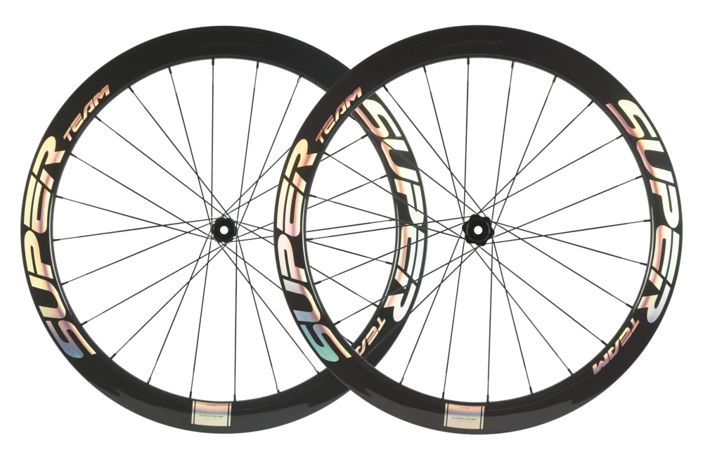 

SuperTeam 700c Carbon Clincher Disc Brake Wheel 50mm Road Wheelset UD Glossy