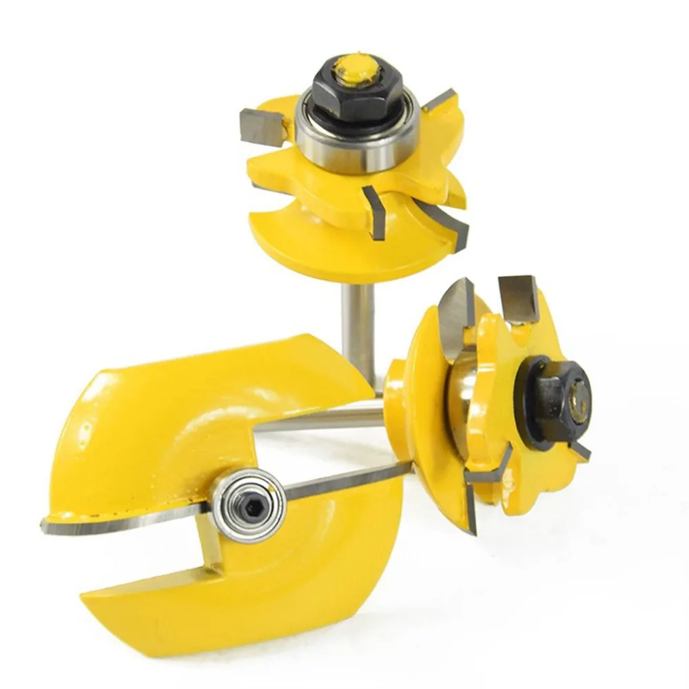 

Milling Cutter 3pcs 1/4 6.35mm Shank Cutter Router Bit Hard Alloy Milling Cutter For Woodworking Cutting Tools
