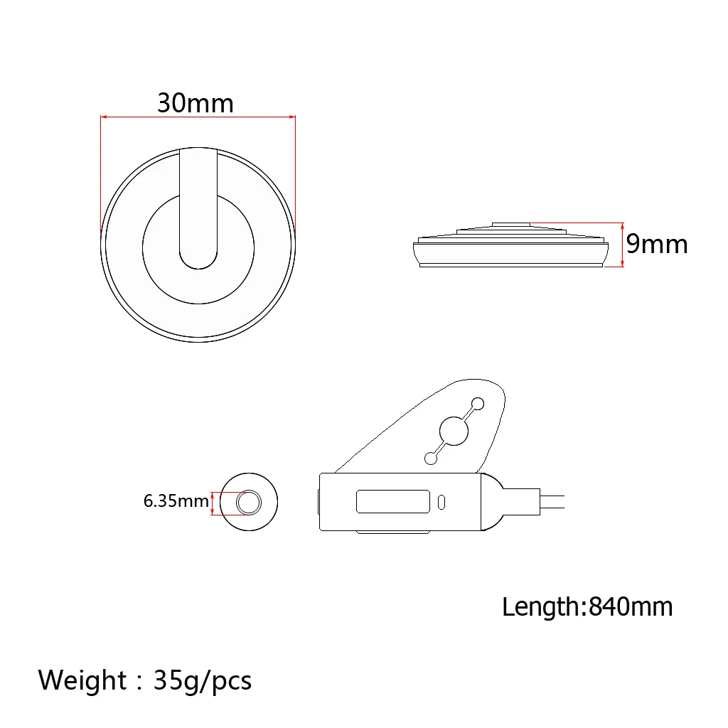 Professional 6.35mm Piezo Transducer Contact Mic Pickup Copper Pickup For Acoustic Guitar Violin Ukulele Banjo String Instrument