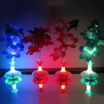 

LED Fiber Flower Kapok Vase Optical Fiber Lamp Decoration Lighting Fixture Commercial Light Christmas Party Decorative Lights