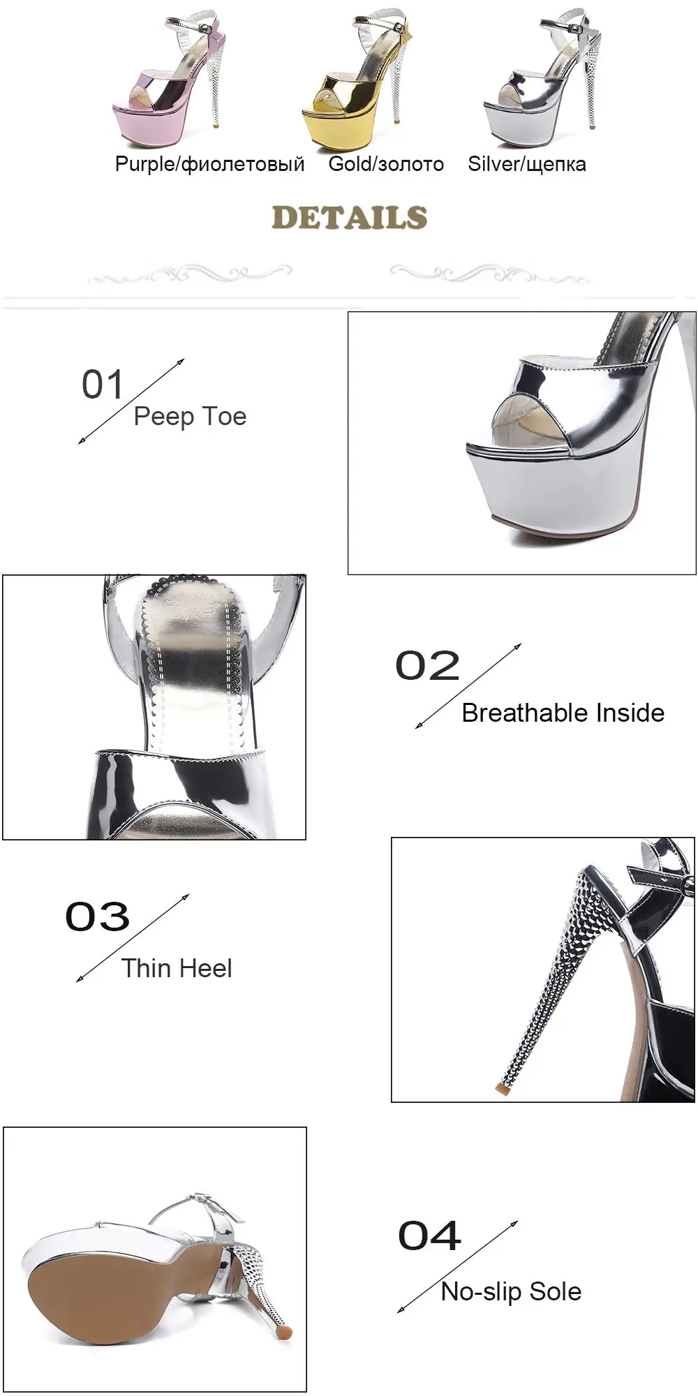 High Quality high heel sandals shoes