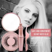 1 комплект Новые горячие магнитные жидкие подводки для глаз и магнитный ненастоящий ресницы и набор пинцетов водонепроницаемый долговечный карандаш для глаз Накладные ресницы