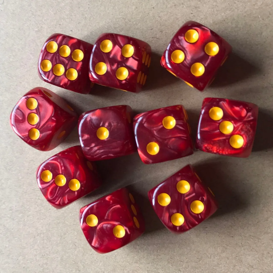 10Pcs Round Corner Dice 6 Sided 16mm Dice Acrylic Pearl Table Board Games Party Tool Poker Party Funny Gambling Portable Dices 10Pcs Round Corner Dice 6 Sided 16mm Dice Acrylic Pearl Table Board Games Party Tool Poker Party Funny Gambling Portable Dices