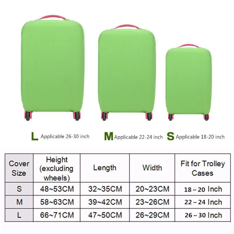 LXHYSJ эластичный чехол для багажа, Защитные чехлы для багажа For18-30 дюймов, чехол для багажа, чехол для чемодана, пылезащитный чехол, аксессуары для путешествий