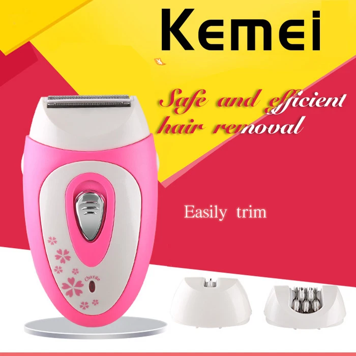 Kemei KM-207 Перезаряжаемые электрический эпилятор леди 3 в 1 компл. удаления волос крем для Для женщин удаления волос станок для бритья полный тела