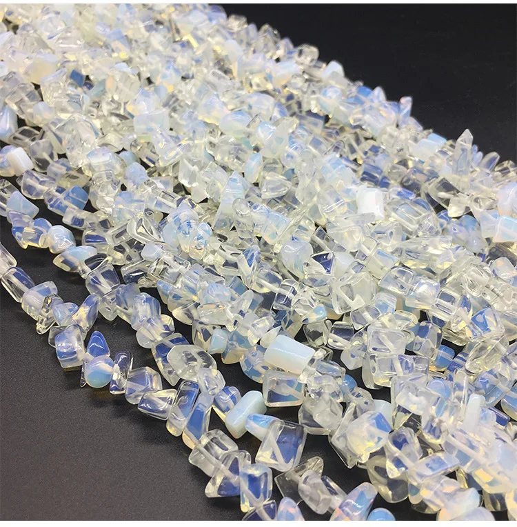 

Natural White Opal Freeform Chip Stone Craft Beads for Jewellery Making DIY Material Stone Gravel Loose Bead Gemstones Natural