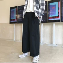 Zogaa Винтаж штаны комбинезоны Для мужчин Для мужчин s в уличном стиле широкие штаны-шаровары брюки для девочек в Корейском стиле модные дизайнерские прямые брюки