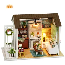 Бренд ручной работы миниатюрная мебель DIY кукольные домики деревянный кукольный дом, игрушки для детей подарки на день рождения ремесла детские игрушки Z-008