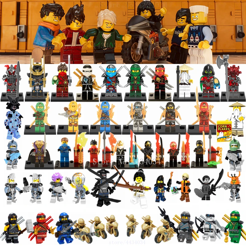 

Legoing Ninjago Figures Blocks Set Kai Jay Cole Zane Lloyd Wu Krux With Weapons Action Figure Ninjago Legoings Toys For Children