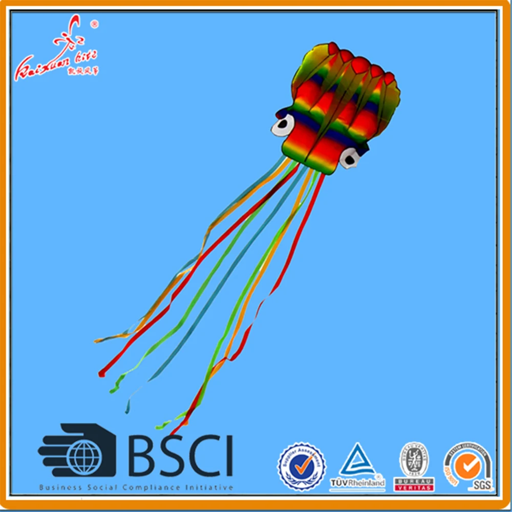 

Free shipping Rainbow Octopus Kite from Weifang Kaixuan Kite