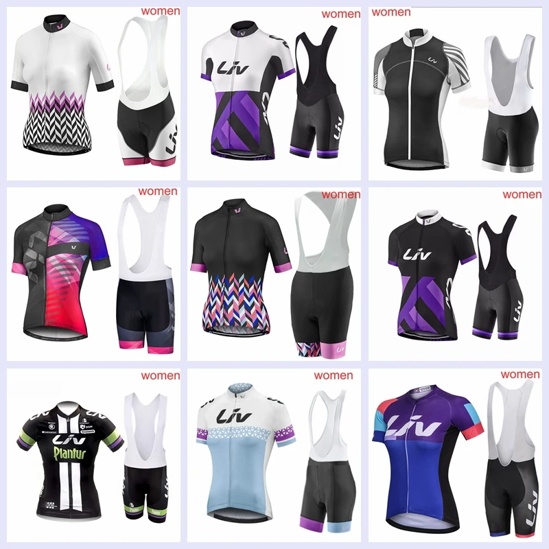 2019 Summer Pro Cycling Jersey Sets LIV Team Breathable Women Cycling Clothing Kits Outdoor Sports Suits MTB Bicycle Wear L1402