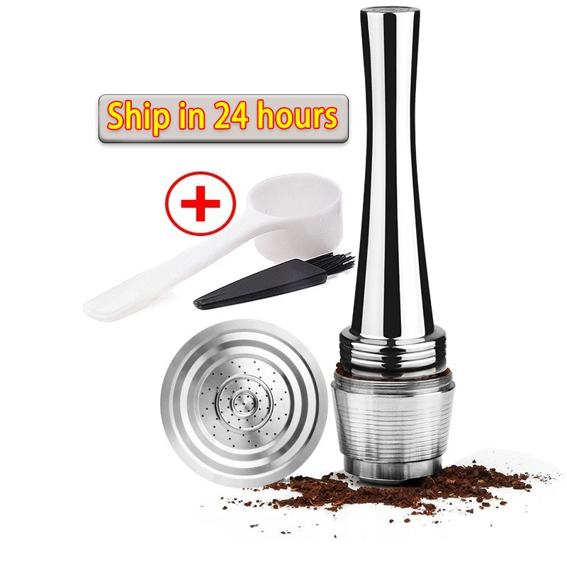 نسبرسو الفولاذ المقاوم للصدأ إعادة الملء نسبرسو كبسولات Capsula القهوة Koffie عبث حامل Coffeeware فلتر قهوة قابل لإعادة الاستعمال كوب