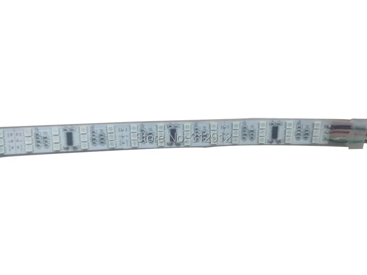 3 ряда 5 м 12 В постоянного тока 144 светодиодов/м и шт. TM1812 ic/метр (48 пикселей)
