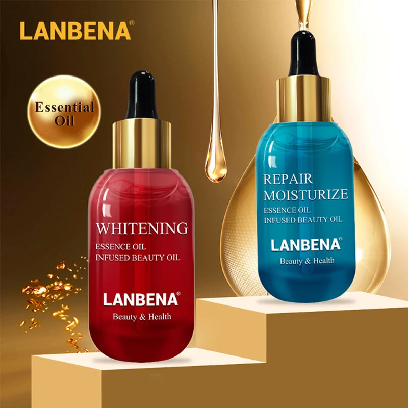 

LANBENA Whitening Essential Oil+Repair Moisturize Essence Oil Face Serum Vitamin C Anti-Aging Remove Freckle Acne Spot Skin Care