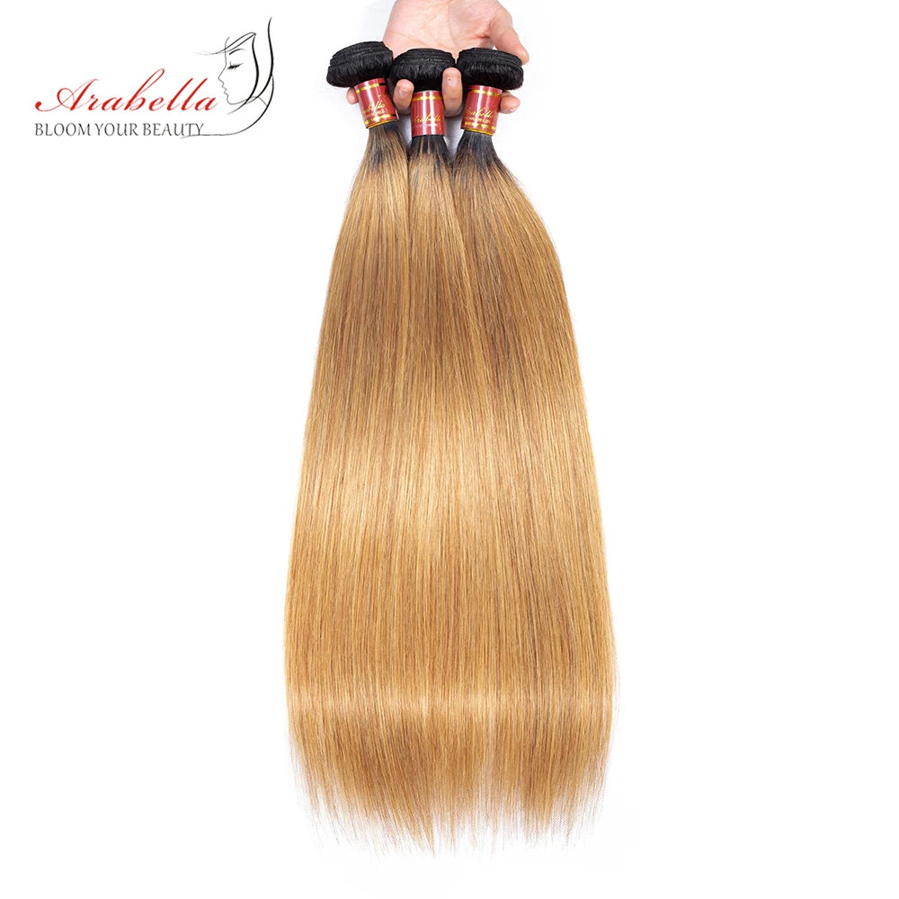 Arabella Hair Brazilian Straight Hair Bundles With Lace Frontal 1b/27 Remy 100% Human Hair Extension Ombre Frontal With Bundles Arabella Hair Brazilian Straight Hair Bundles With Lace Frontal 1b/27 Remy 100% Human Hair Extension Ombre Frontal With Bundles