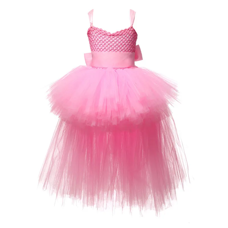Children's Princess Dovetail Dress Solid Color Gauze Shag Sling Dresses For Girls Halloween Christmas Ball Gown Clothings 2-9Y Children's Princess Dovetail Dress Solid Color Gauze Shag Sling Dresses For Girls Halloween Christmas Ball Gown Clothings 2-9Y