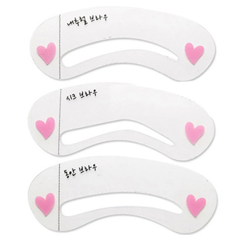 3Pcs-Set-Brow-Class-Drawing-Guide-Eyebrow-Template-Plastic-DIY-Makeup-Tool