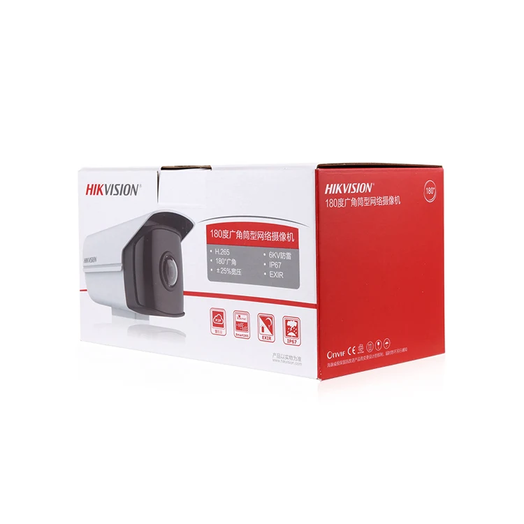 Hikvision DS-2CD3T45FP1-IWS широкоугольный 4MP Встроенный микрофон H.265 POE ip-камера Hik-подключение приложение удаленный ONVIF wifi водонепроницаемый