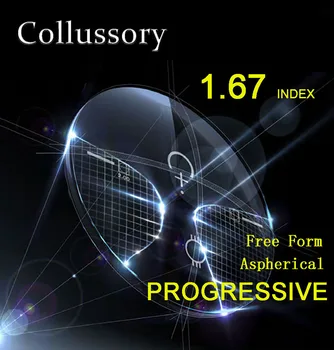 

1.67 Index Aspherical Optical Free Form Progressive Prescription Reading Lenses HMC EMI Bofical Multifocal Clear Top Quality