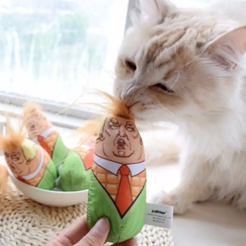 Trump Head Maize Design Cat Toys Stuffed Plush Corn Pet Kitten Funny Interactive Teaser Catnip Squeaky Trump Head Maize Design Cat Toys Stuffed Plush Corn Pet Kitten Funny Interactive Teaser Catnip Squeaky