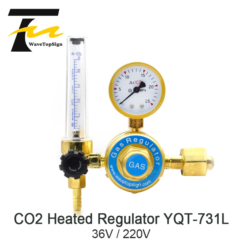 Wavetopsign газа Давление регулятор CO2 углекислого с подогревом манометр DC36V