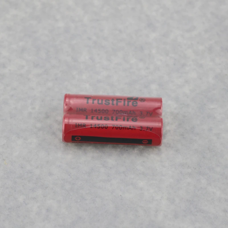 

20pcs/lot TrustFire IMR 14500 700mAh 3.7V Rechargeable Lithium Battery Power Batteries Output 5A For E-cigarette Flashlights
