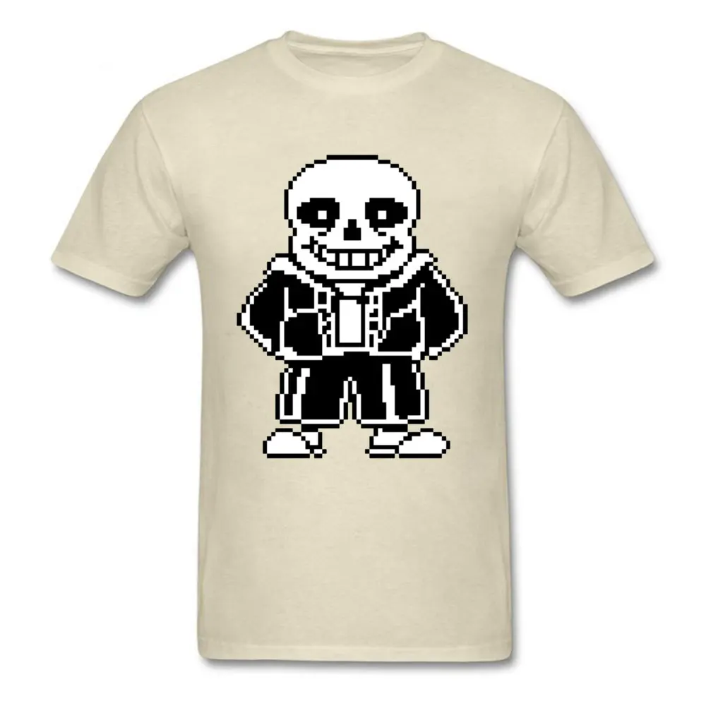 Undertale Sans 5054 T-shirts Newest Short Sleeve Printed On 100% Cotton Crew Neck Mens Tops & Tees Tops & Tees Summer Autumn Undertale Sans 5054 beige