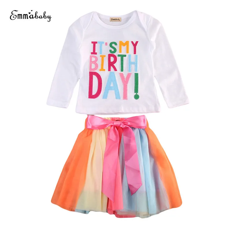 Emmababy 0 6Y Baby Girl fashion colorful party clothing set Kids girls
