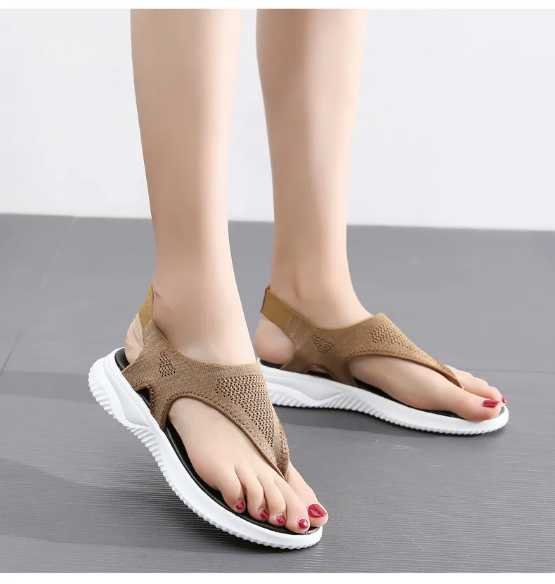 LL 9520-2019 Breathable Flyknit Women Sandals Summer Woman Shoes-13