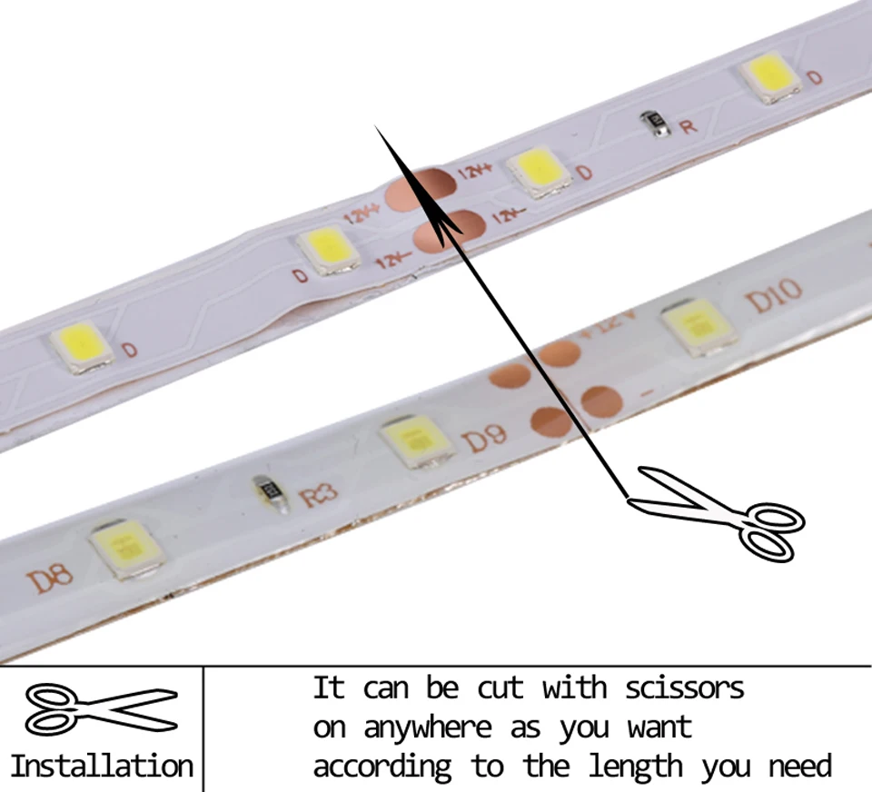 1-5 м Светодиодная лента лампа 2835SMD DC12V гибкий светодиодный светильник лента неводонепроницаемая RGB Светодиодная лента лампа для украшения дома