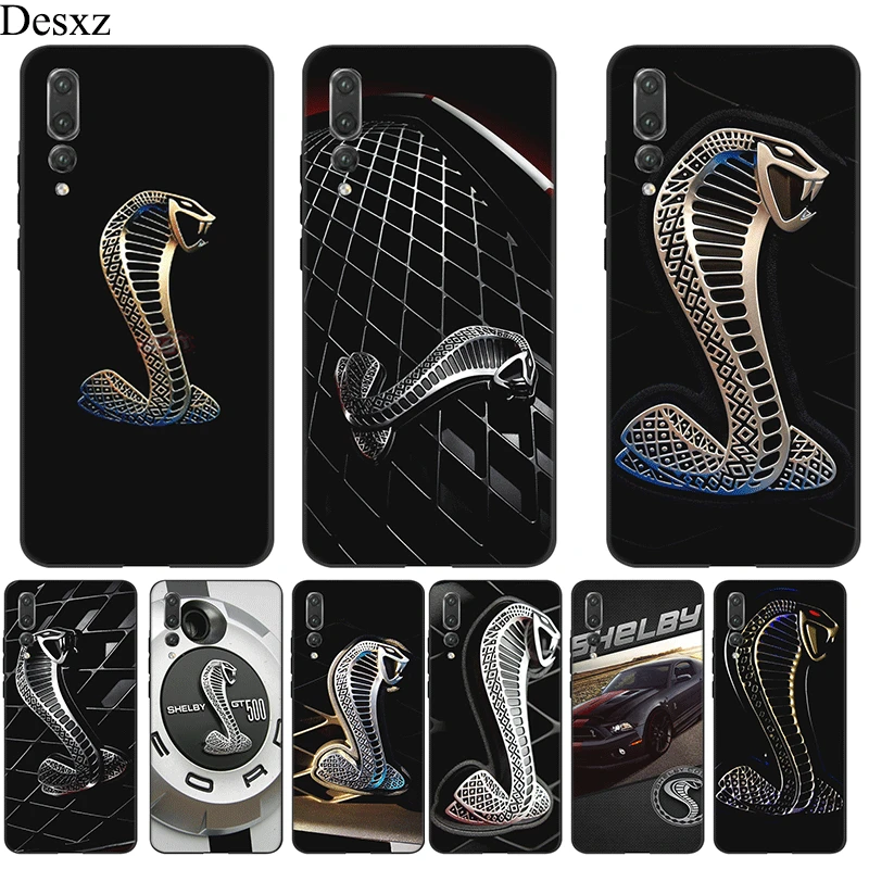 

Silicone Phone Case For Huawei Nova 2i 3 3i 4 Y5 Y6 Y7 Y9 Prime Mate 10 20 Pro Lite Cover Ford Mustang Shelby Cobra Logo Shell